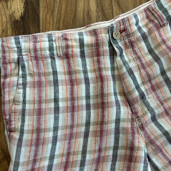 Tommy Bahama Linen Shorts Size 33 Plaid Golf Casual - Picture 1 of 8
